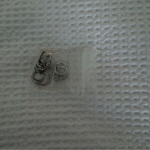 Silver Hoop Earrings Set ideal for Piercings